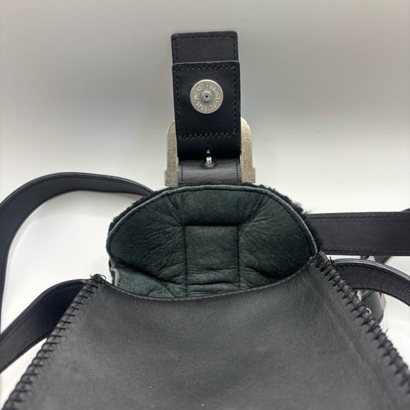 UGG Black Shearling Leather Crossbody Bag - Picture 6 of 11